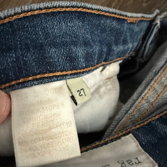 Rag & Bone Dre Perry Blue Jeans Size 27 - Picture 7 of 7